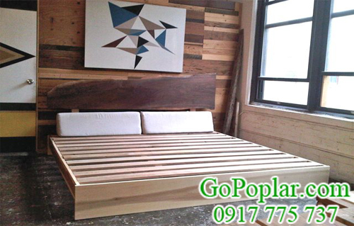 giường ngủ bằng gỗ bạch dương