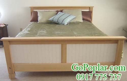 giường ngũ bằng gỗ poplar